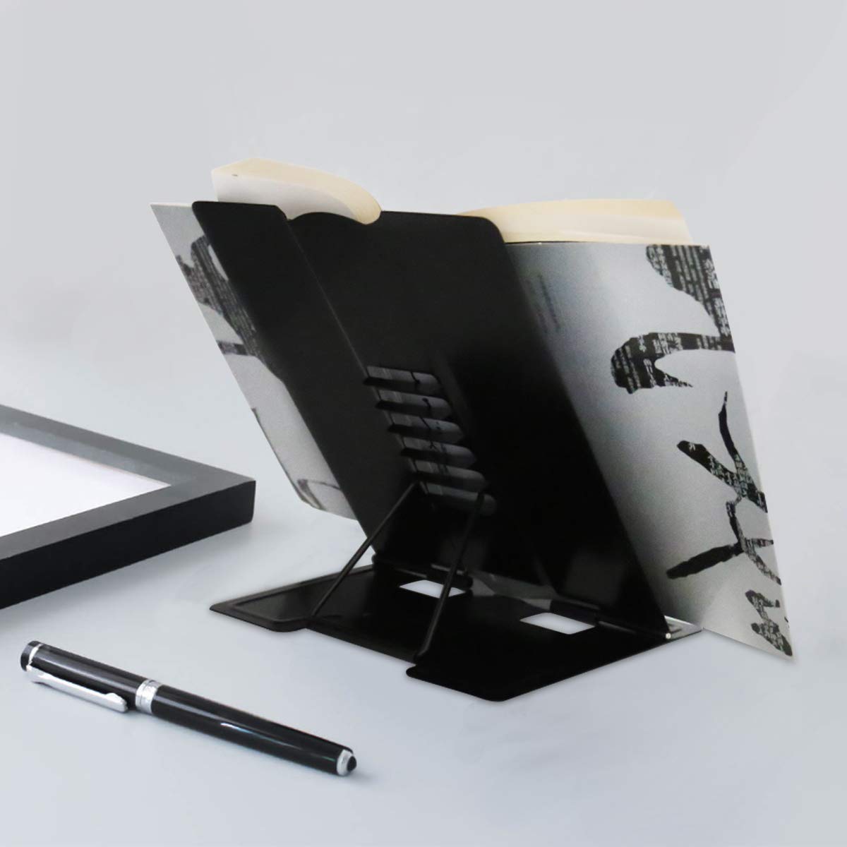 Citmage desk book stand promotes ergonomic reading posture at your desk.