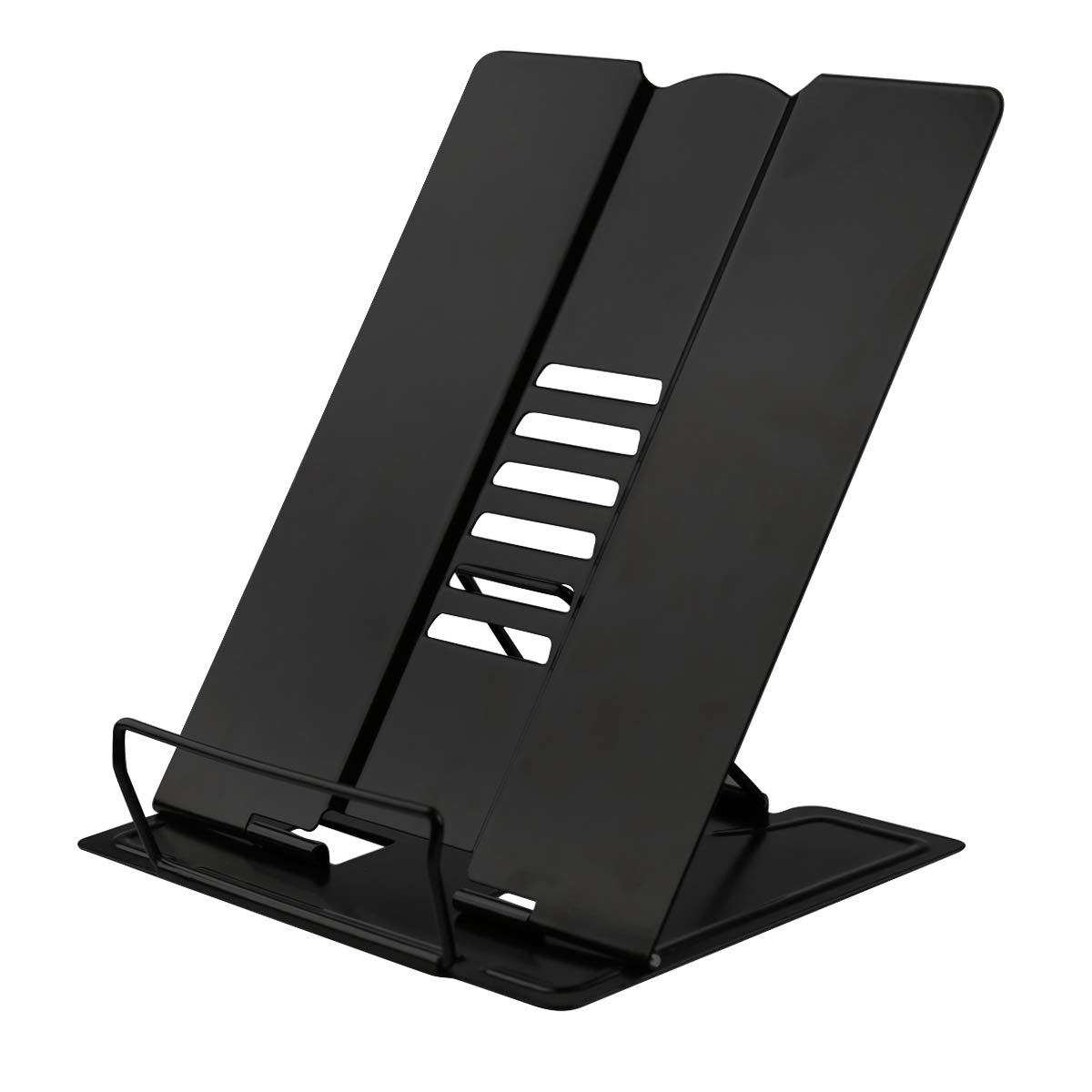 Citmage desk book stand folded for compact storage and easy portability.