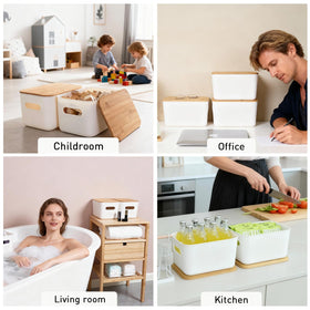 Citylife plastic is durable and bamboo adds natural warmth.