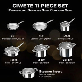 Ciwete 2-quart saucepan with lid for precise simmering and sauces.
