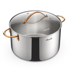 Ciwete 8-quart stock pot with lid for simmering stock and broths