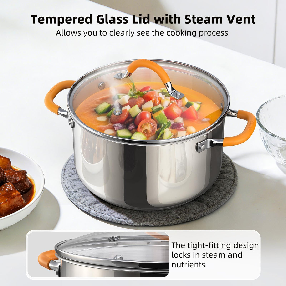 ciwete four-layer base enabling fast, even heating and fewer scorching spots.