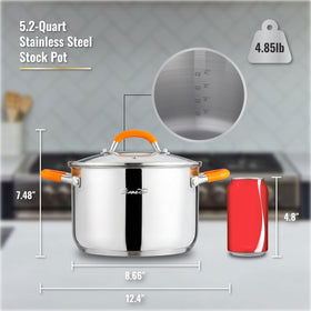 ciwete tempered glass lid lets you monitor simmer without lifting.