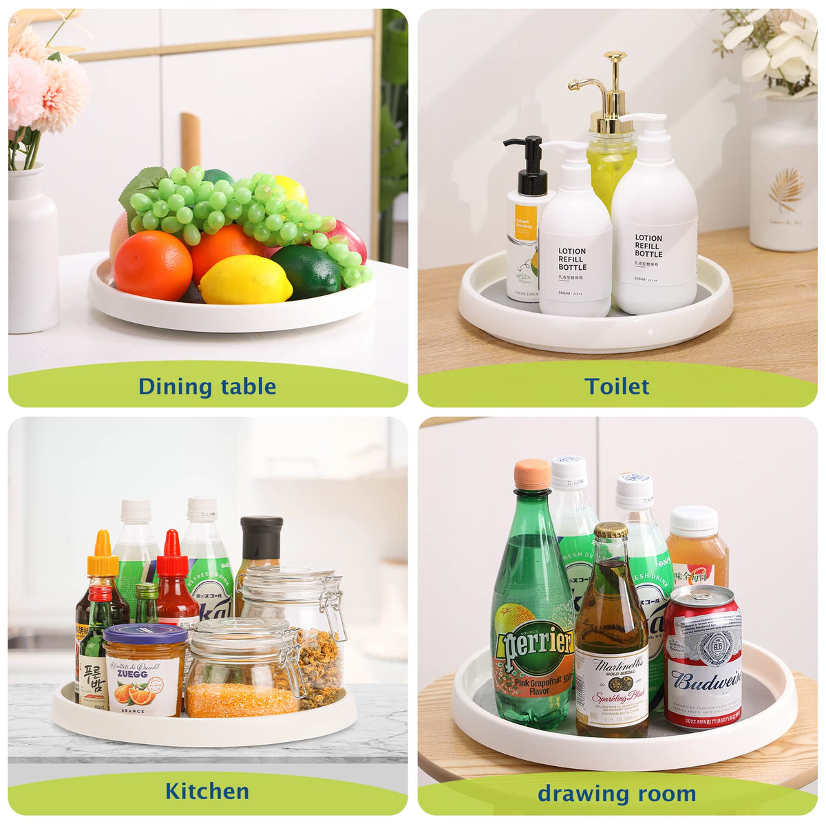 CiWiVOKi under-sink storage solution with rotating organizer