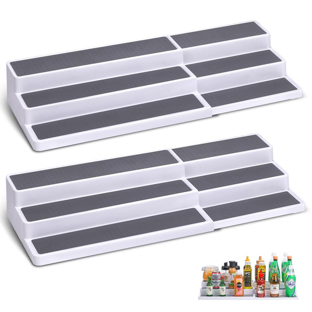 CiWiVOKi 3-tier spice rack front view showing quick access and visibility