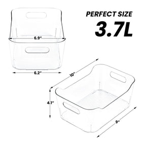 CiWiVOKi clear bins in fridge for quick access to organized items