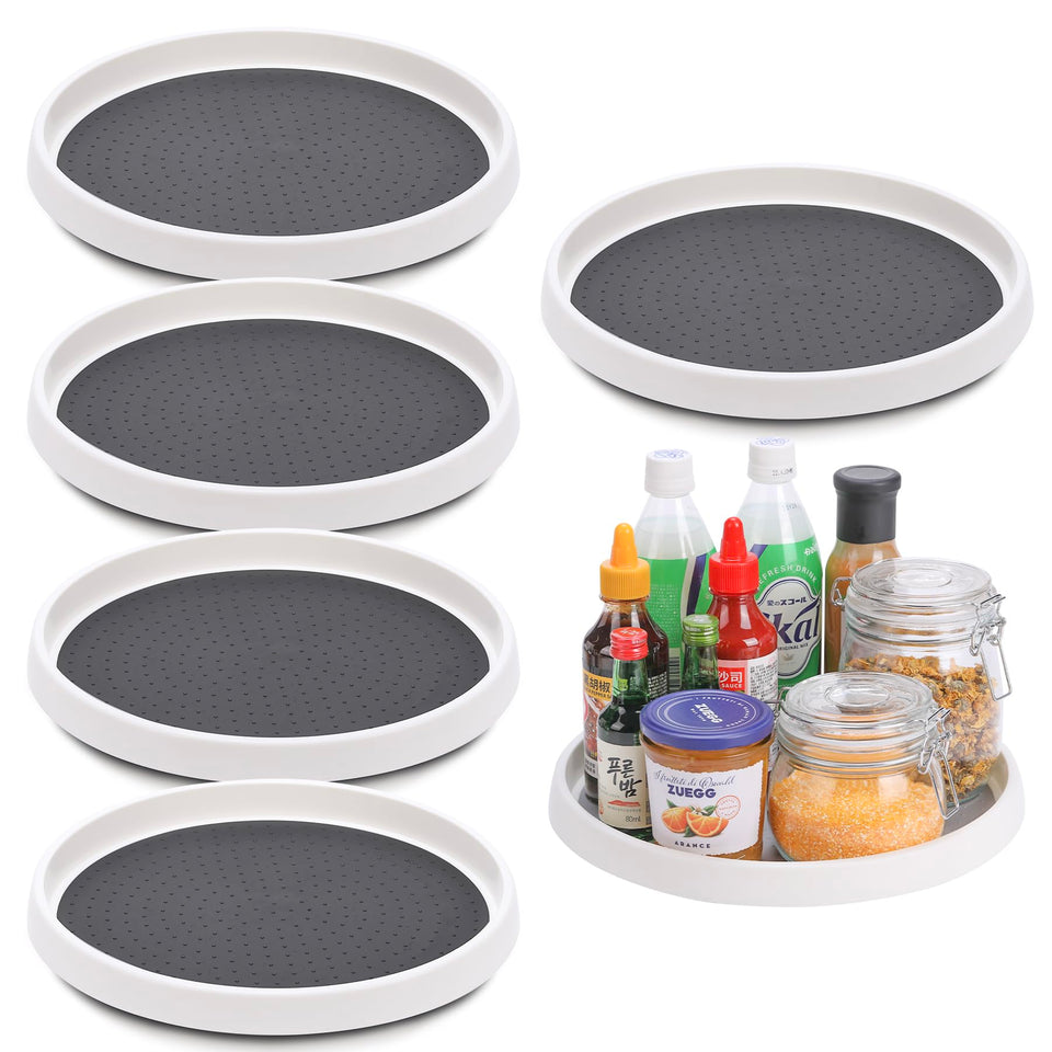 CiWiVOKi lazy susan spice rack enables easy spice access with smooth 360° rotation.