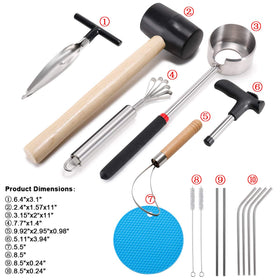 CJFocus all-in-one bag with components for convenient coconut prep on the go