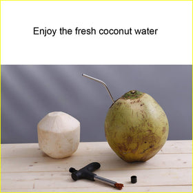 CJFocus portable coconut opener kit ready for parties, bars, or travel