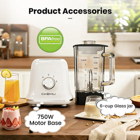 CKemu blender with ice-crushing blades for frozen drinks