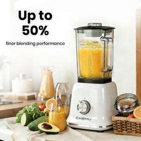 CKemu white base blender highlighting durable finish