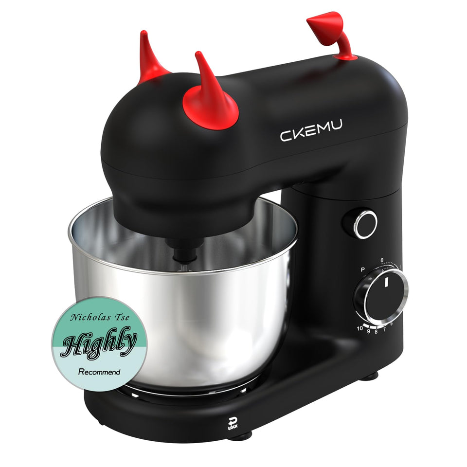 CKemu SM-2549A compact black stand mixer on kitchen counter