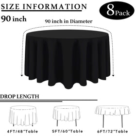 CKIKU round tablecloth with neat edges for a polished banquet look