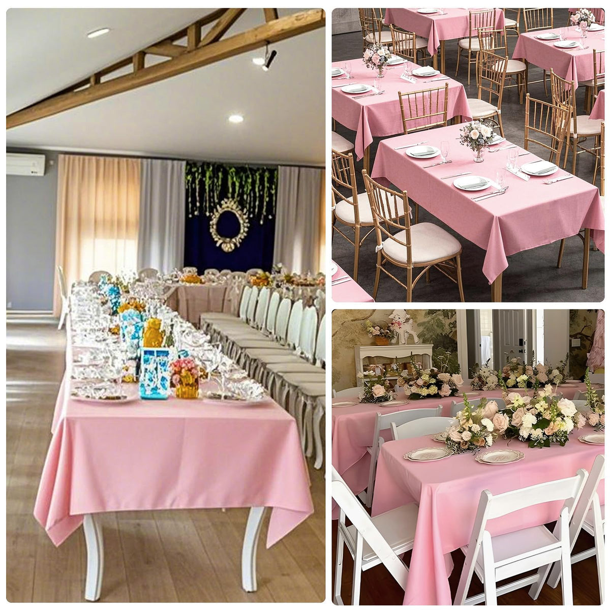 CKIKU seamless tablecloth showing smooth finish and wrinkle-free look.
