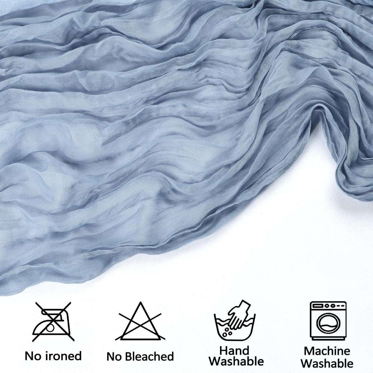 CKIKU six-pack cheesecloth runners ready for weddings and celebrations