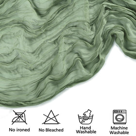 CKIKU soft gauze table runner draped across a table for atmosphere