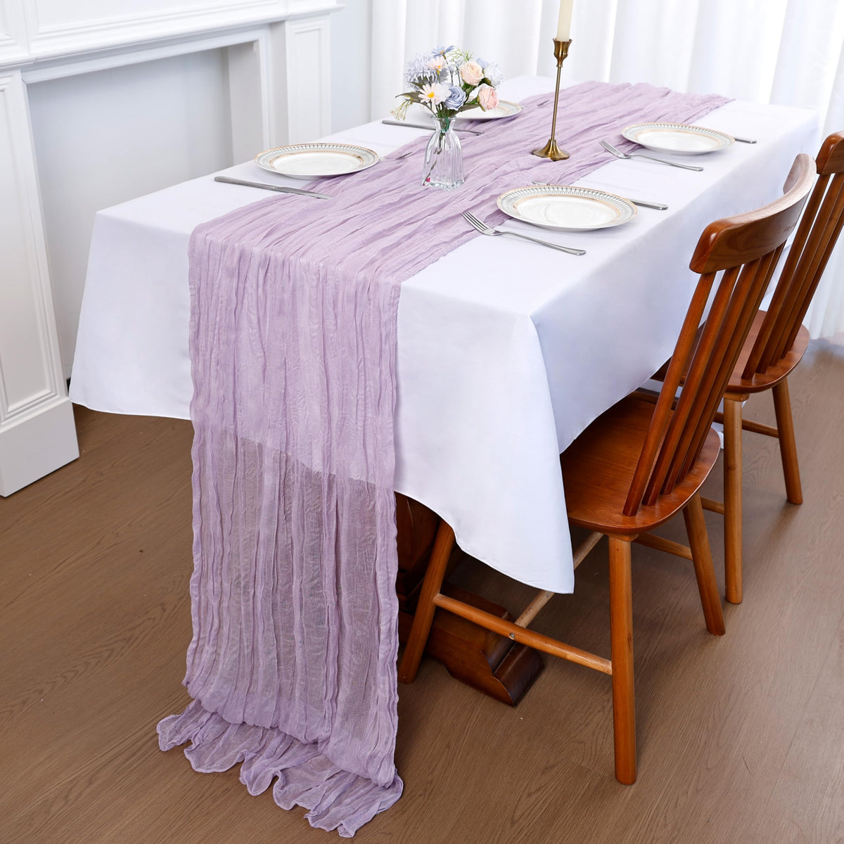 CKIKU durable polyester blend table runner for long-lasting use.