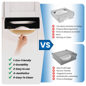 CKIU easy-clean bamboo surface wipes clean after meals.