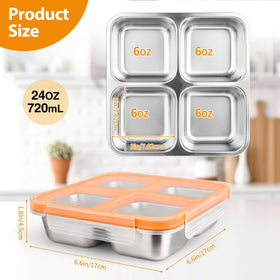 clamder four-compartment bento keeps fruits and nuts separated for fresh snacks