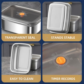 clamder stackable design saves fridge space