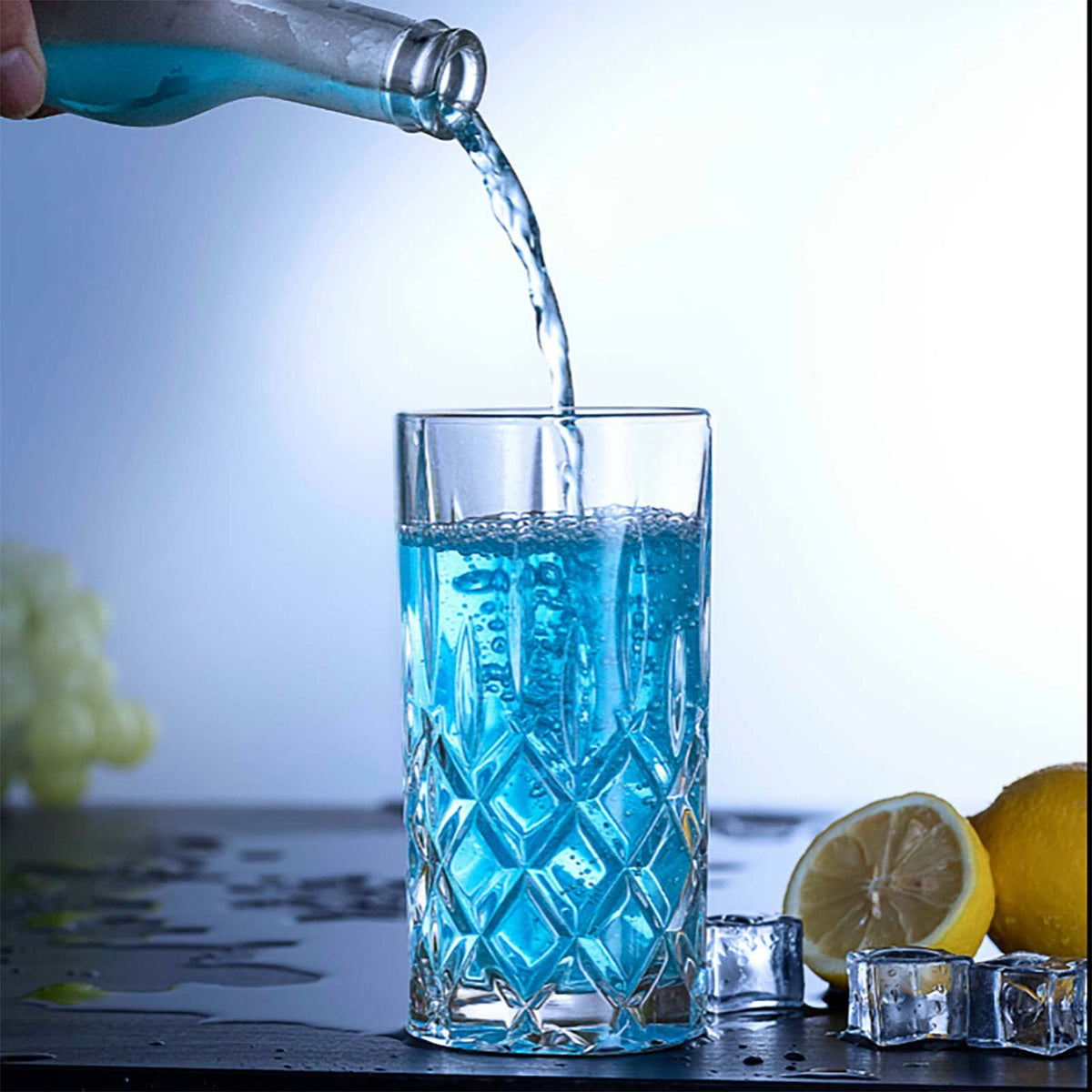 Claplante mixed glassware set provides six tall and six short glasses.