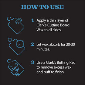 CLARK'S Cutting Board Care Kit ready for routine maintenance.