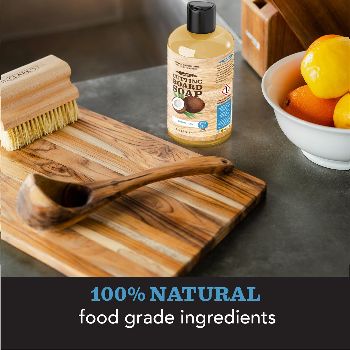 CLARK'S Cutting Board Wax tin seals and protects wood surfaces.