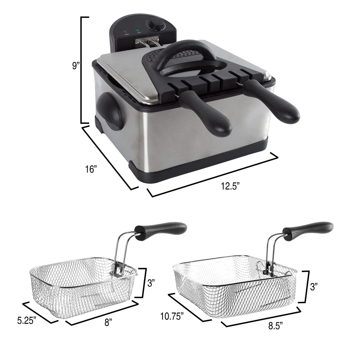 Classic Cuisine stainless-steel body offers sturdy, easy-to-clean construction.