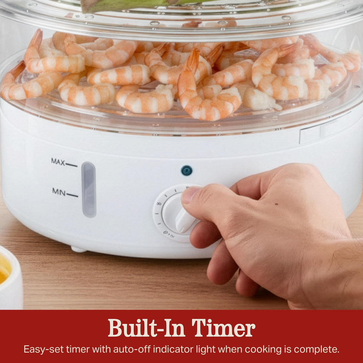 Classic Cuisine steamer ideal for vegetables, fish, quinoa, and rice.