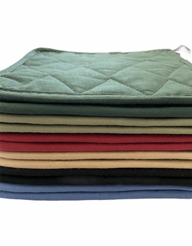 Classic Home square potholders with hanging loops for easy storage and access