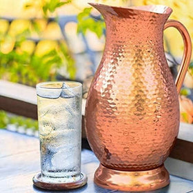 Classic Mules Pure Copper Pitcher pouring water showing elegant design and usability