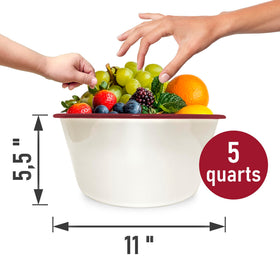 Clavoris CWI 11-inch diameter enamel bowl ideal for salads