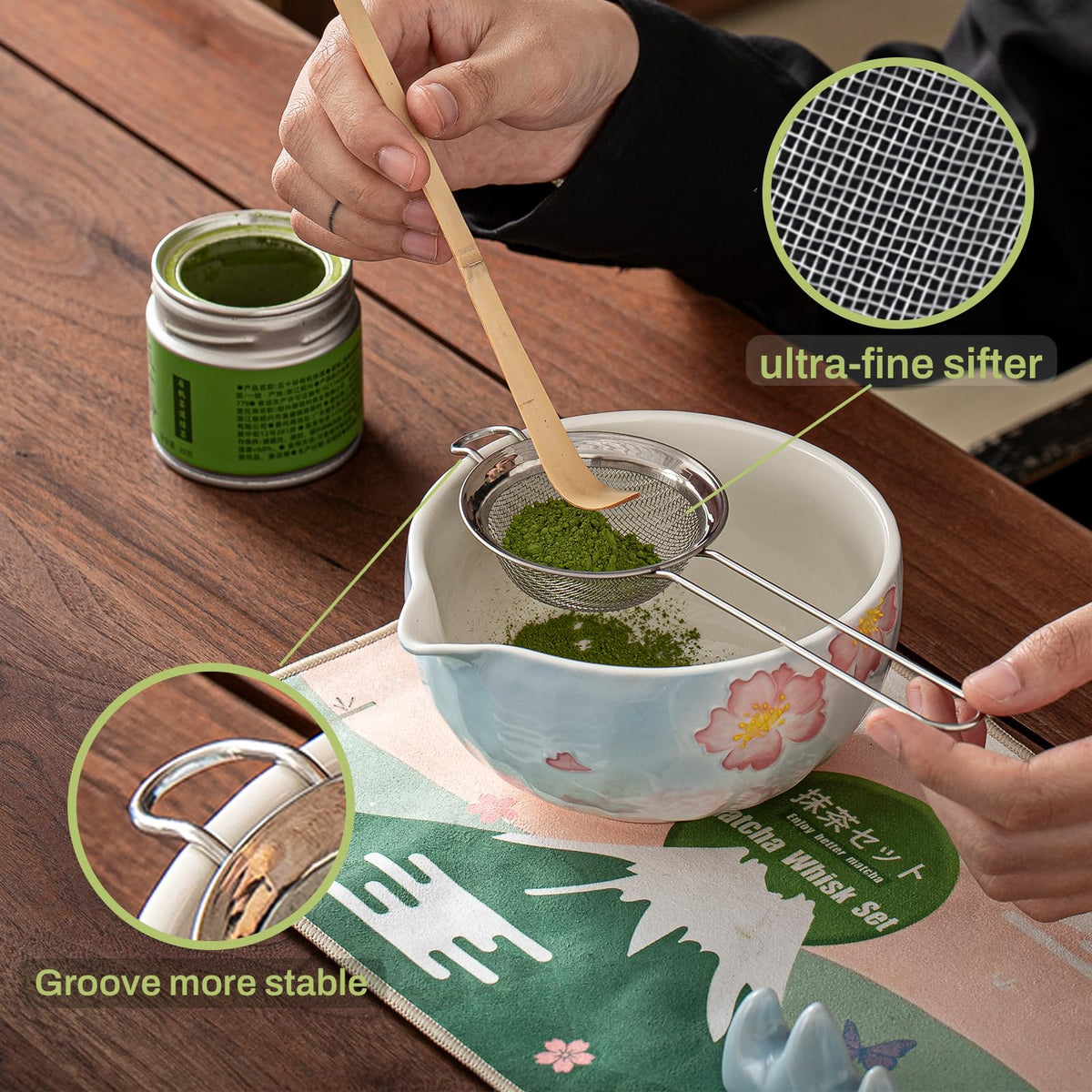 Clay&Fire bamboo chashaku scoop ideal for precise scooping and whisking.
