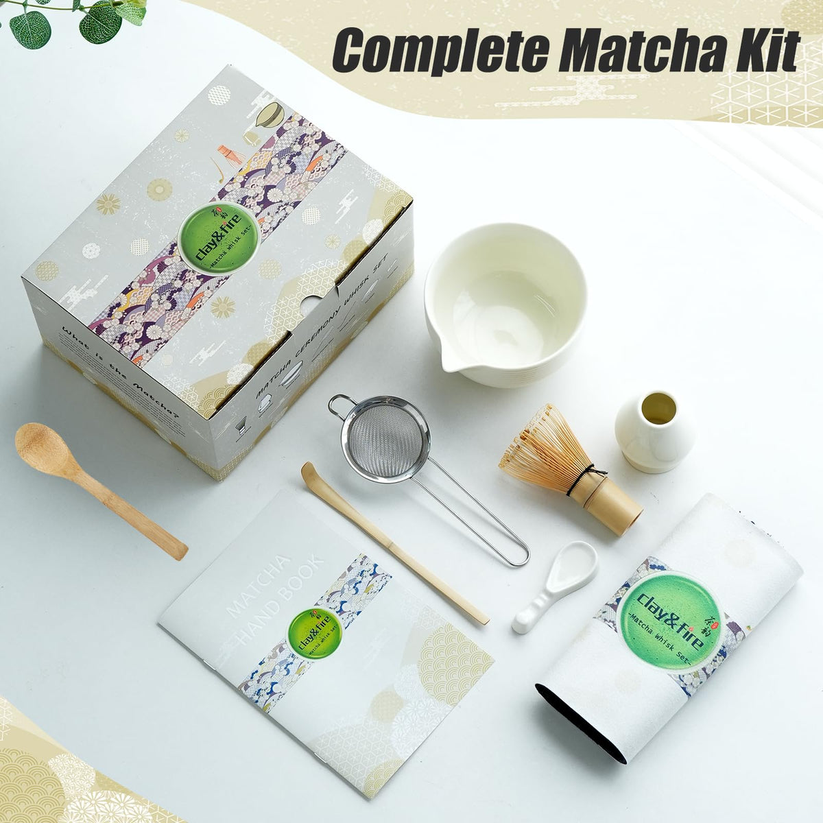 Clay&Fire bamboo matcha whisk ensures rich foam without bitterness.