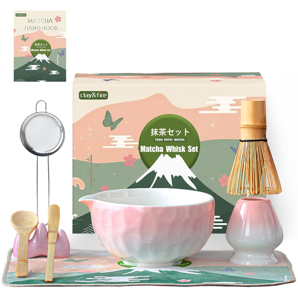 Clay&amp;Fire matcha bowl with spout for easy pouring and whisking.