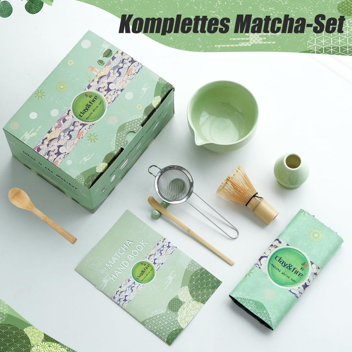 Clay&Fire bamboo scoop for precise matcha measurement