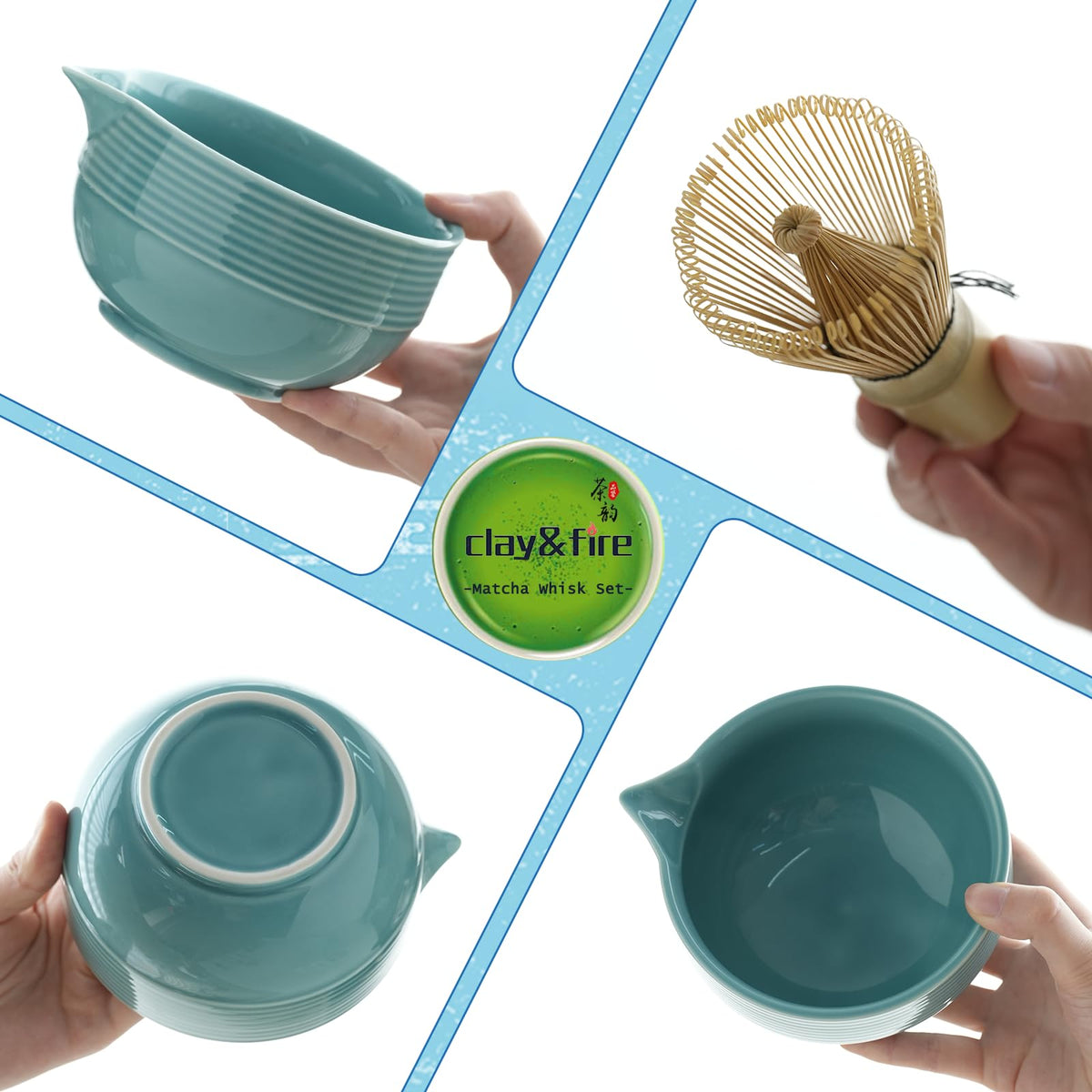 Clay&Fire stainless steel sifter to remove clumps for a smoother brew.