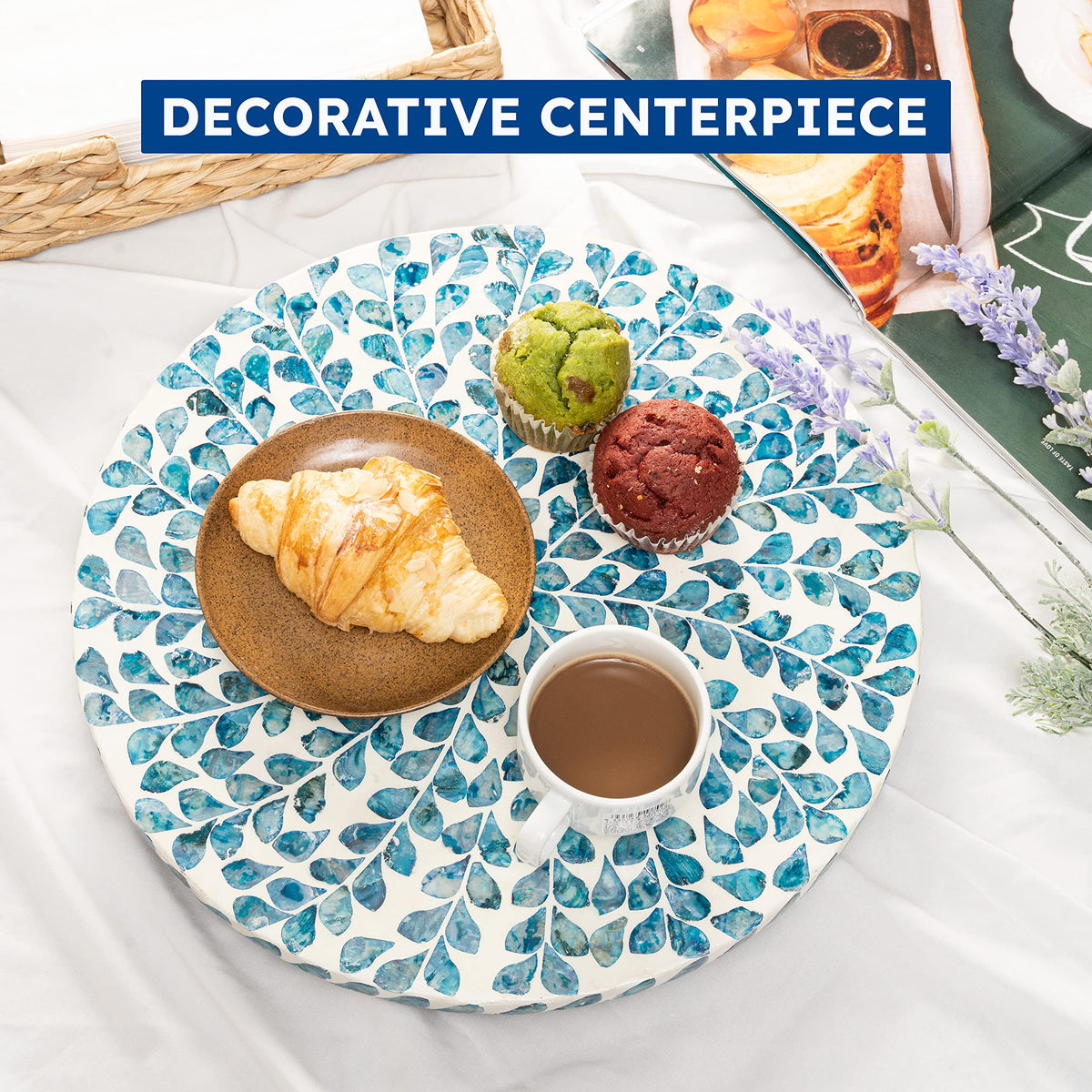 CLAYNIX Lazy Susan wood-base rotation enables smooth, quiet spins for pantries.