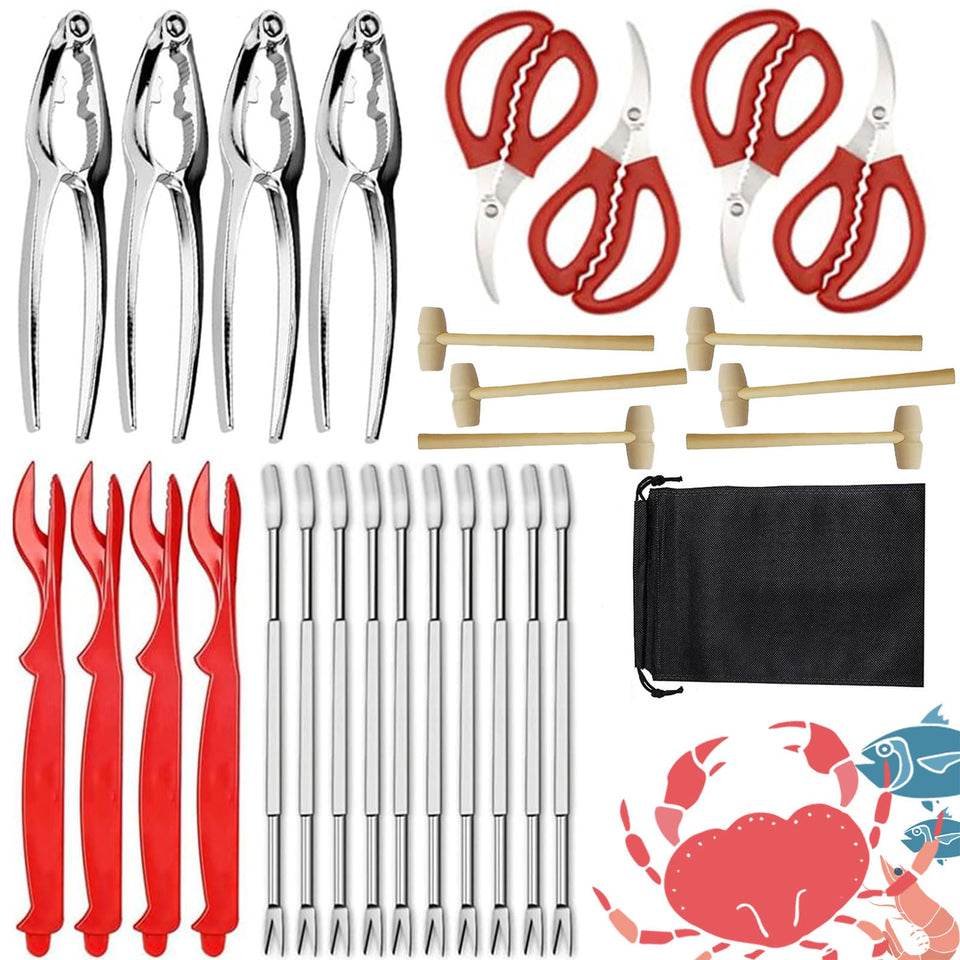 CLEABANKE crab leg crackers setup for easy shelling and enjoyable seafood.