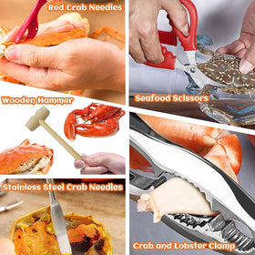 CLEABANKE seafood scissors 4-pack for precise cracking and trimming.