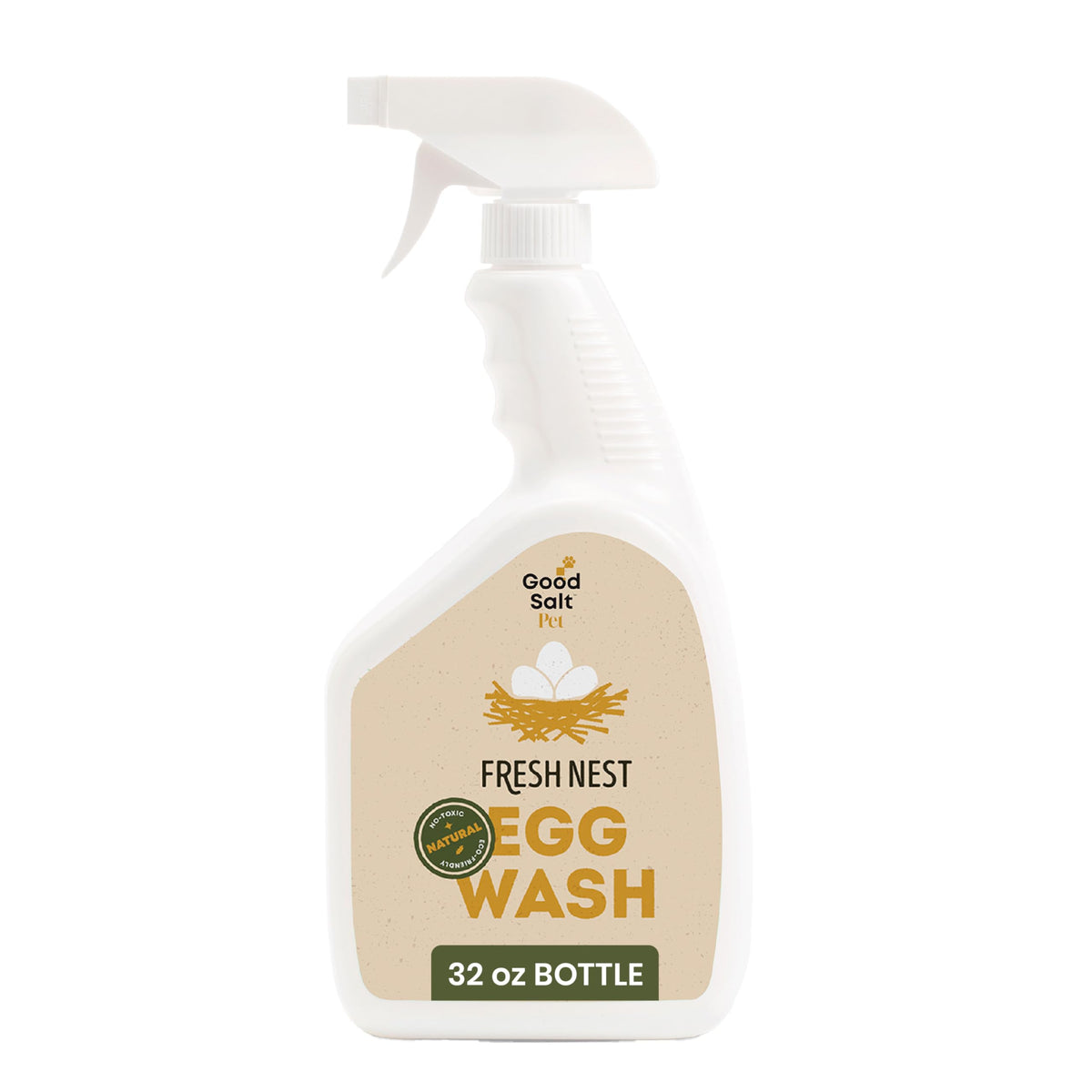 Clean Republic Nest Egg Wash Spray bottle on kitchen counter for quick, clean eggs