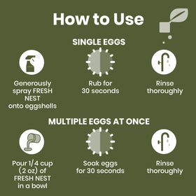 Coop surfaces cleaned with Clean Republic egg cleaner for daily use