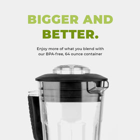 Cafe-ready setup enables large batches of smoothies and coffee drinks.