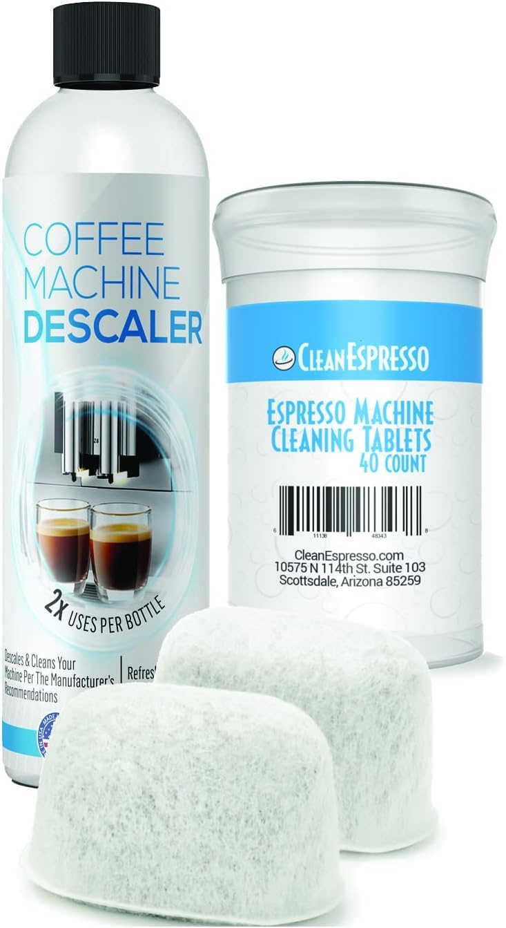 CleanEspresso Breville cleaning tablets pack ready for descaling routine