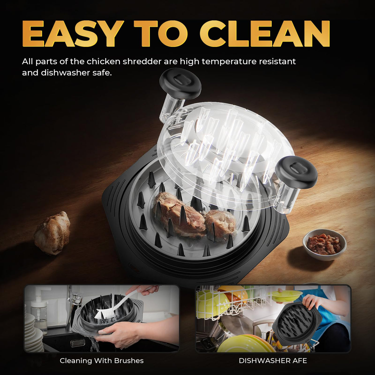 CLEANGOR anti-slip silicone grip; better control during shredding sessions.