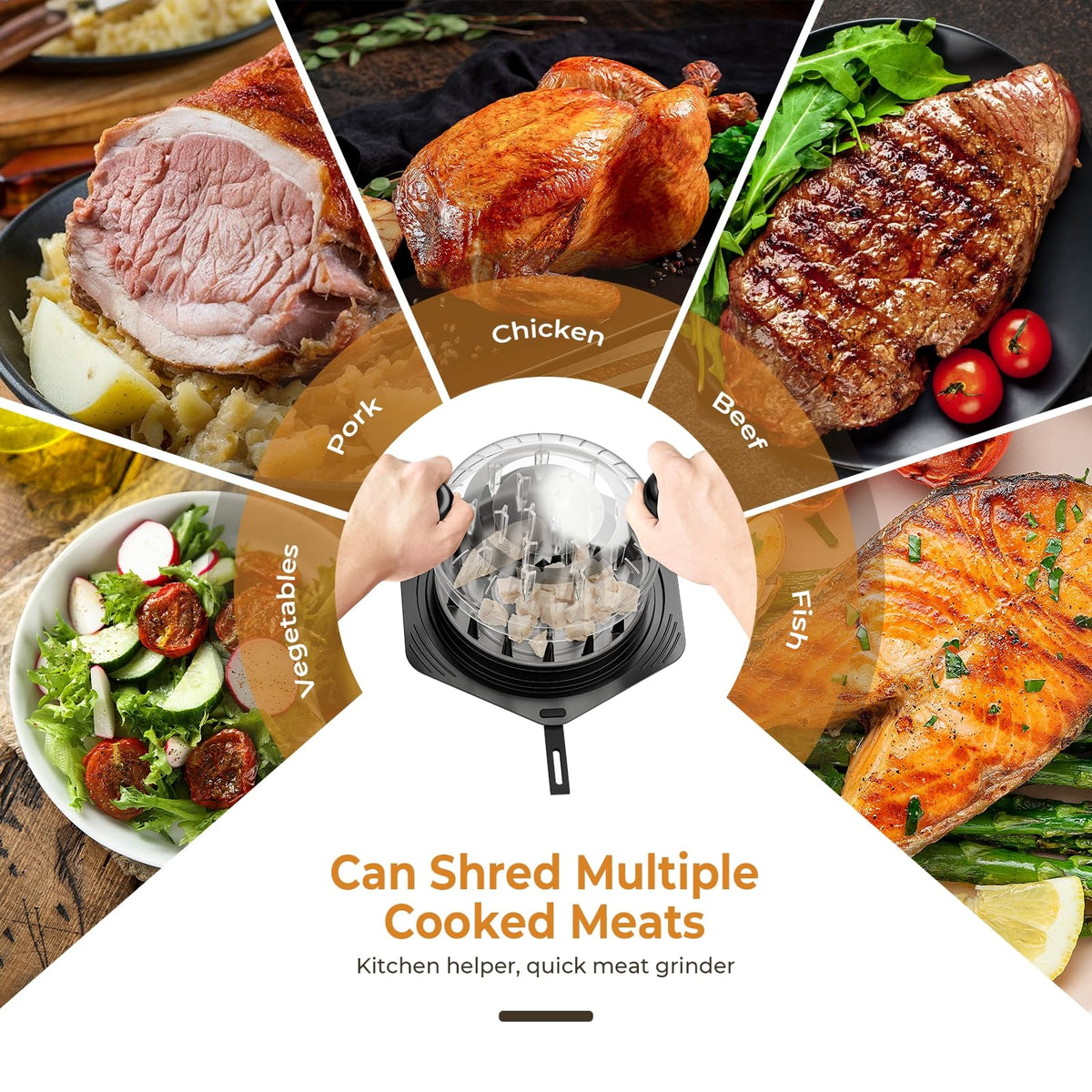 CLEANGOR multifunctional shredder; suitable for beef, pork, chicken, and more.