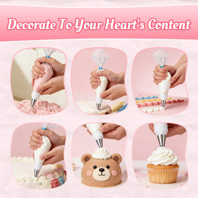 CLEANGOR complete cake decorating kit includes all essential tools.