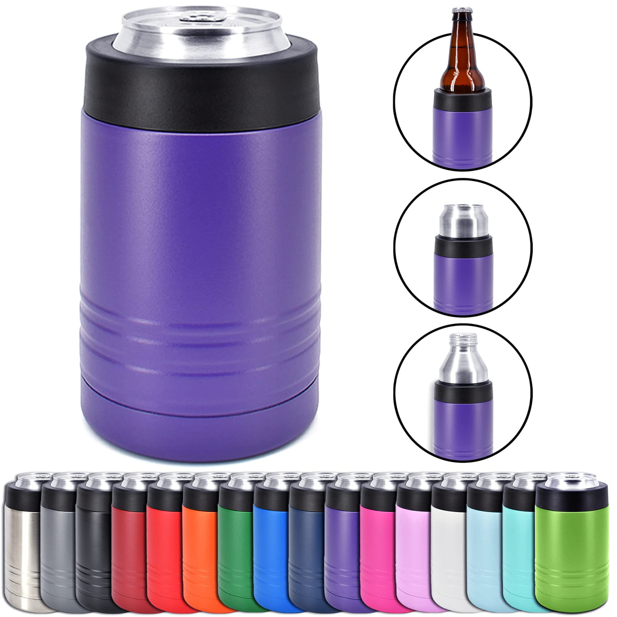 Clear Water Home Goods 4-in-1 cooler with purple powder coat keeps beverages cool outdoors