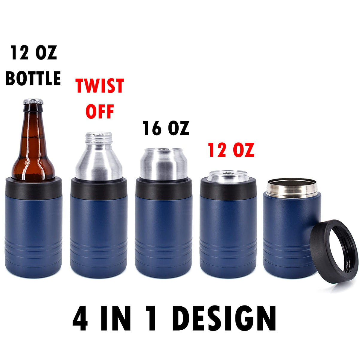 Clear Water Home Goods 4-in-1 cooler 12oz inside demonstrates versatile fit.