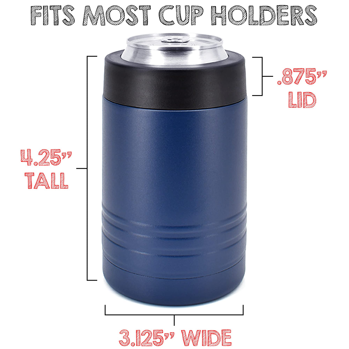 Clear Water Home Goods 4-in-1 cooler navy finish close-up highlights powder coating grip.